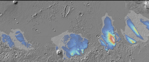 Un'immagine che mostra la presenza di acqua su Marte