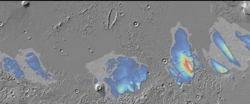 Un'immagine che mostra la presenza di acqua su Marte