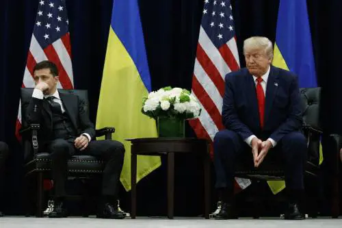 Trump e Zelensky nel 2019.