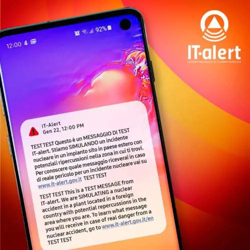 Ripartono i test di IT-alert, ecco in quali regioni arriveranno i messaggi