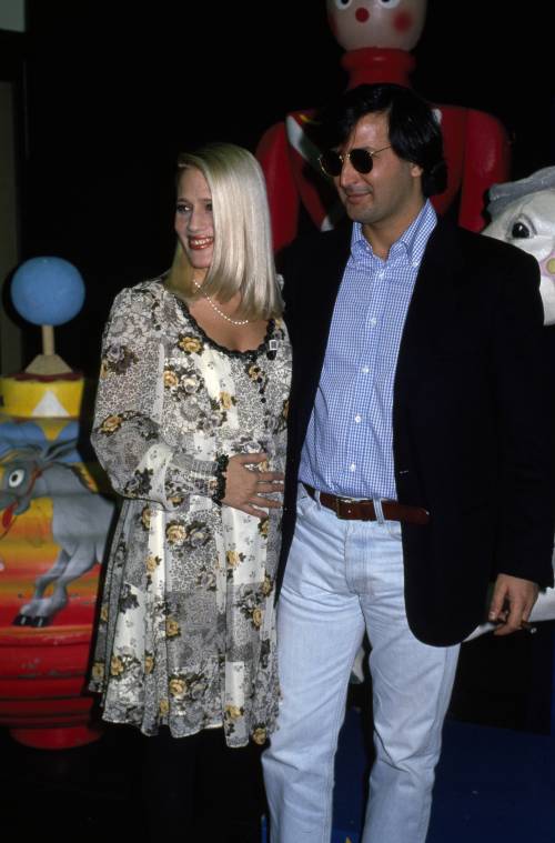 Heather Parisi in dolce attesa insieme al marito Giorgio Manenti (1994)