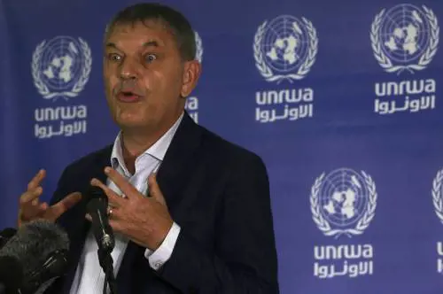 Il commissario generale dell'Unrwa, Philippe Lazzarini.