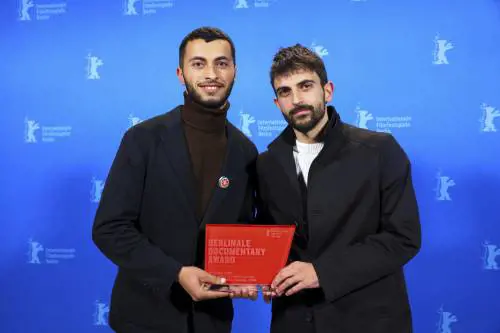 Basel Adra e Yuval Abraham, registi del documentario "No Other Land"