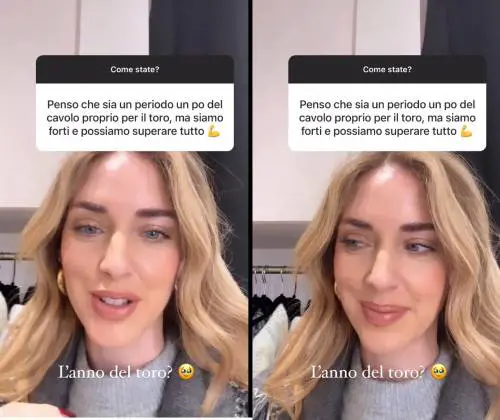 "Giorni tosti", Chiara Ferragni si sfoga coi suoi followers