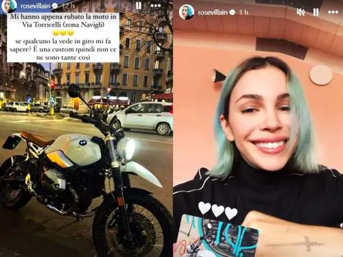 "Mi hanno rubato la moto". Rose Villain si appella ai fan: il tam tam sui social la aiuta