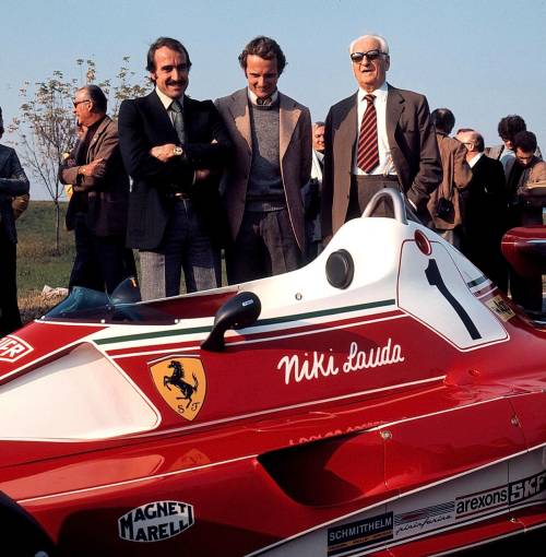Clay Regazzoni, Niki Lauda ed Enzo Ferrari