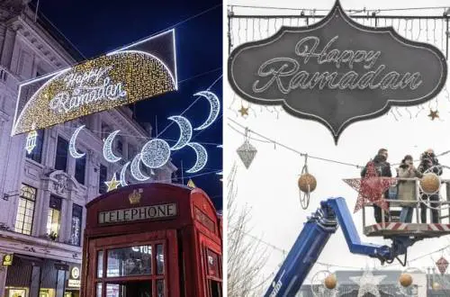 "Buon Ramadan". I simboli dell'islam invadono Londra e Francoforte