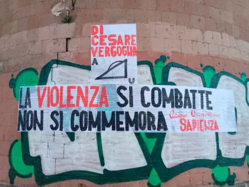 Caso Di Cesare, FdI chiede la radiazione. Ed è guerra dei manifesti alla Sapienza