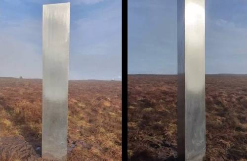 Monolite metallico compare dal nulla, è mistero in Galles
