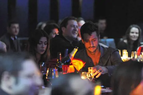 Fabrizio Corona e Belen Rodriguez a Napoli a cena al Bluestone (febbraio 2009)