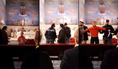 Blitz di Ultima Generazione pure a Pasqua: così la 17enne ha fermato la messa