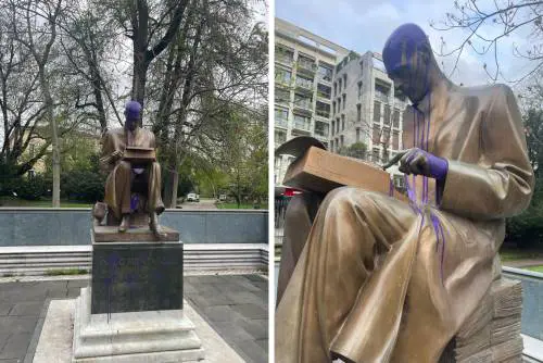 "Ecovandali figli di papà...". Ancora vernice sulla statua di Indro Montanelli