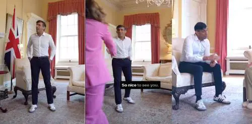 L'autogol di Sunak: vestire le sneakers Adidas del momento