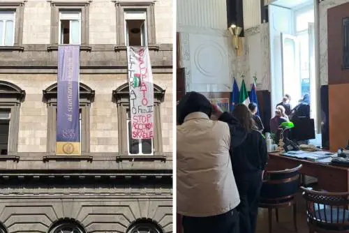 "Rettorato occupato". Blitz degli studenti pro-Palestina alla Federico II di Napoli