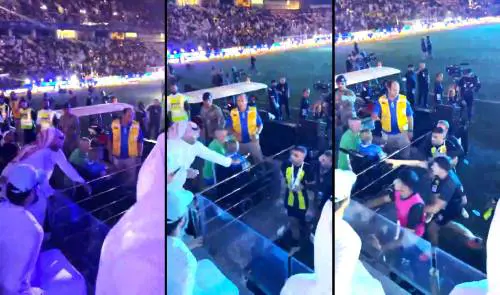 Follia in Supercoppa ad Abu Dhabi: così il tifoso prende a frustate il calciatore | Il video
