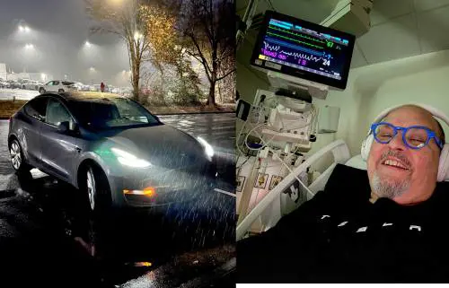Ha un infarto, Tesla guida da sola e gli salva la vita portandolo in ospedale