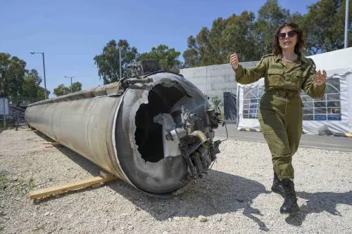 Resti di un missile iraniano in Israele