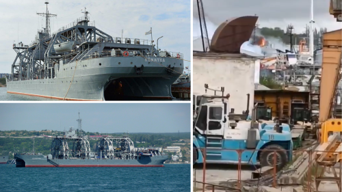 Attacco ucraino a Sebastopoli: nave russa colpita da un missile