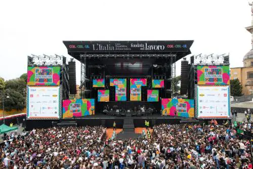 Il palco del concertone del Primo Maggio 2023