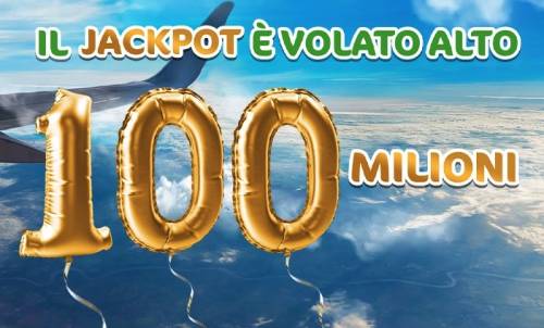 SuperEnalotto, il Jackpot vola a 100 milioni di euro