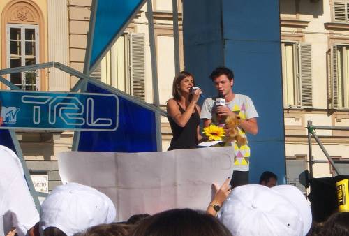 Elisabetta Canalis e Carlo Pastore a Torino nel 2009