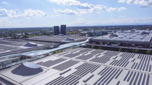 Fiera Milano, "acceso" il più grande impianto fotovoltaico su tetto d'Italia