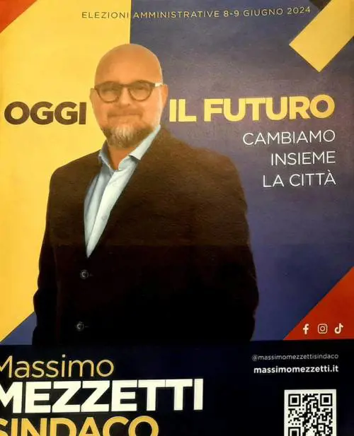 Una delle locandine elettorali che sarebbe stata inviata via mail