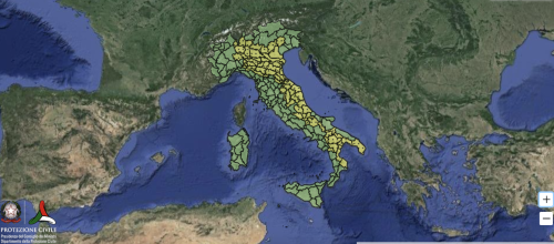 Maltempo, scatta l'allerta gialla in 10 regioni