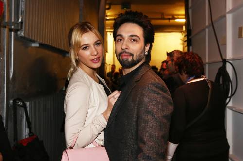  Francesco Sarcina e Clizia Incorvaia nel backstage del 64° festival di Sanremo (2014)