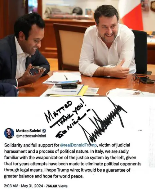 Matteo chiama Trump: "E in estate ci vedremo"