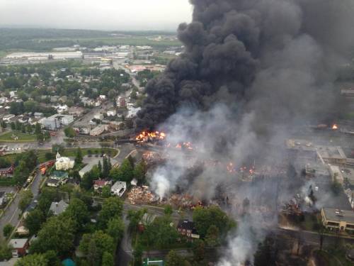 Lac-Mégantic subito dopo le esplosioni