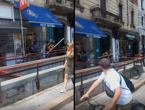 Le sprangate in centro a Milano: la rissa choc tra nordafricani