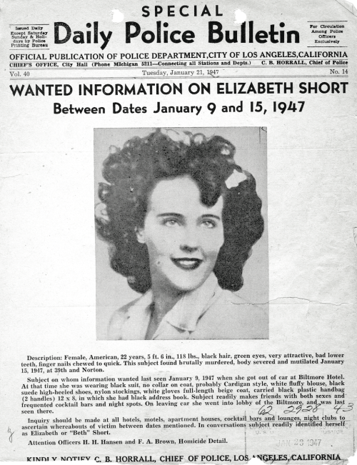 Elizabeth Short, ovvero la Black Dahlia