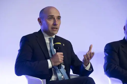 Il sottosegretario di Stato al Cipess, Alessandro Morelli, alla Bit