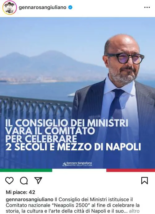 Svista su Instagram, Sangiuliano: "Ho accettato le dimissioni del social media manager"