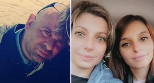 A sinistra Roberto Gleboni, l'autore della strage. A destra Giusy Masetti e la figlia Martina