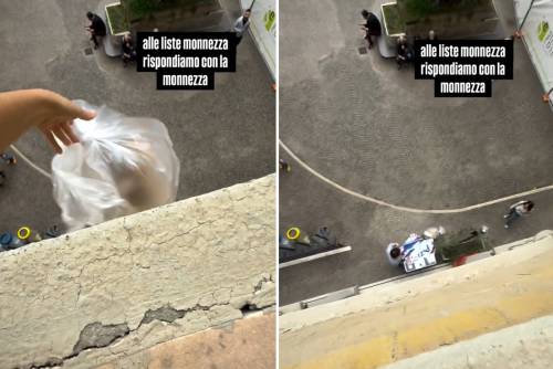 La violenza dei collettivi rossi: a La Sapienza lanciano spazzatura sui militanti di destra