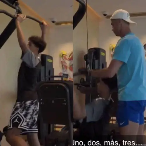 I diktat di Ronaldo al figlio: "Un’ora con i pesi e un’ora di cardio"