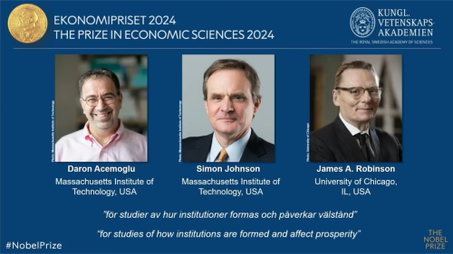 Nobel per l'Economia, vincono Acemoglu, Johnson e Robinson: decisivi gli studi su istituzioni e prosperità