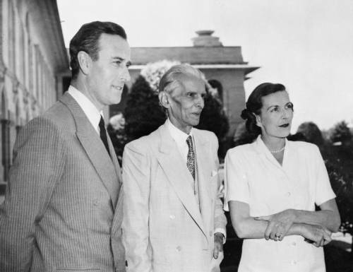 Lord e Lady Mountbatten con Muhammad Ali Jinnah