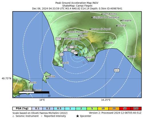 Ai Campi Flegrei torna la paura: scossa 3.4 avvertita anche a Napoli