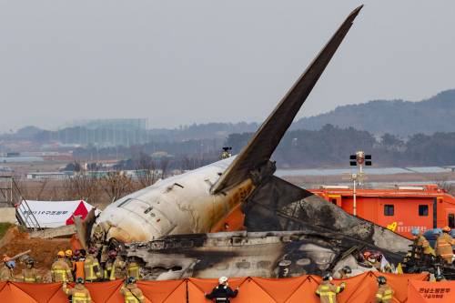 Cambio pista, il bird strike e il muro di cemento: cosa può essere successo al volo in Corea del Sud