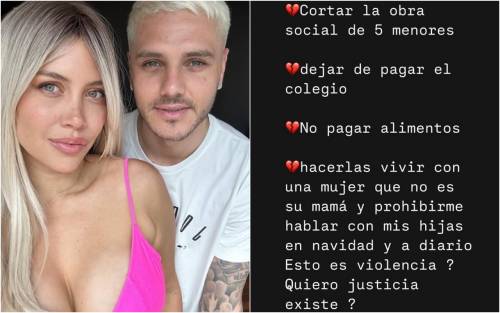 Wanda Nara ancora contro Icardi: "Non mi fa parlare con le mie figlie e non paga gli alimenti"