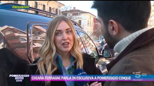 Chiara Ferragni intervistata da Pomeriggio5