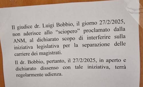 "Io, magistrato, vi dico perché non sciopero neanche se mi sparano"