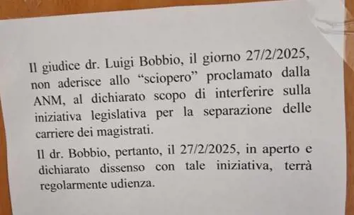 "Io, magistrato, vi dico perché non sciopero neanche se mi sparano"