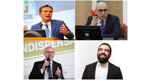 Da sinistra in senso orario Cattaneo, Fenu, Grimaldi e De Bertoldi