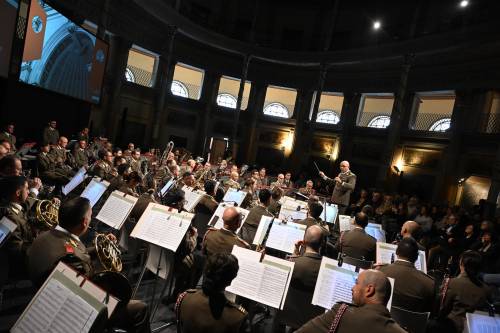 La magnifica esibizione della Banda dell'Esercito all'Acquario Romano