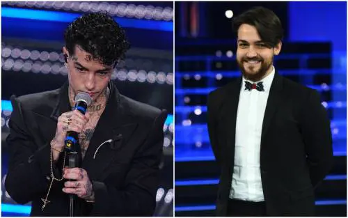 "Non sa cantare", "Io almeno lavoro". Volano stracci tra Tony Effe e Valerio Scanu. E Striscia interviene