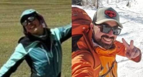 A sinistra Elisa De Nardi e a destra Abel Ayala Anchundia, i due alpinisti morti sotto la valanga (foto social)